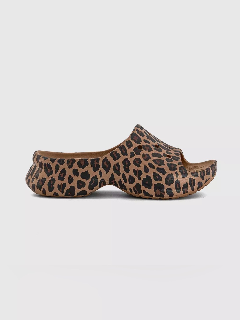 CROCS Bae Leopard Print Open-Toe Slide